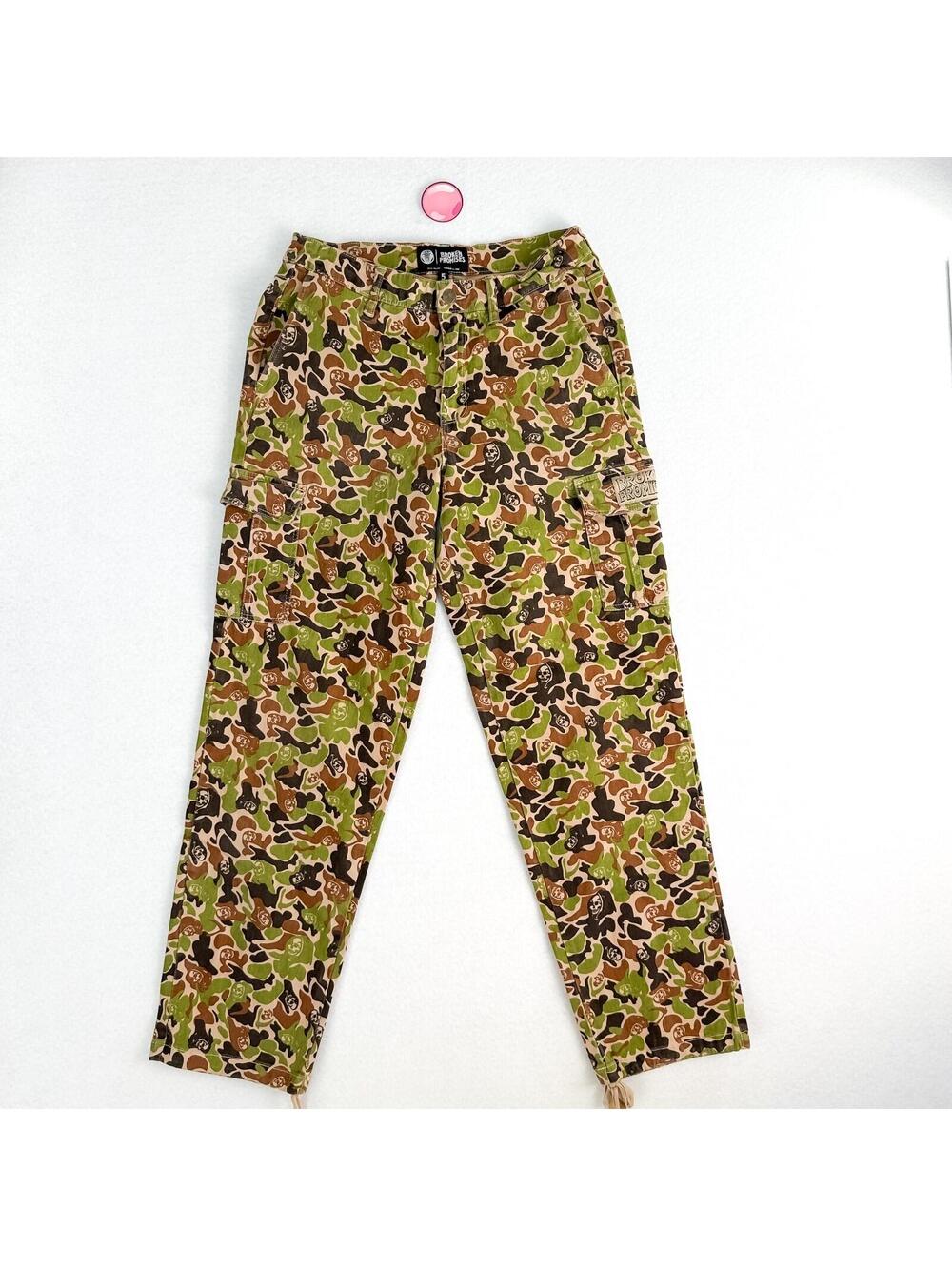 Broken Promises Camo Grim‎ Reaper Cargo Pants Y2K Streetwear Skater Women’s 5